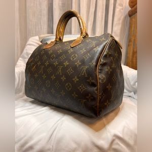 Authentic Louis Vuitton Speedy 30 Monogram Boston Handbag Purse #45401